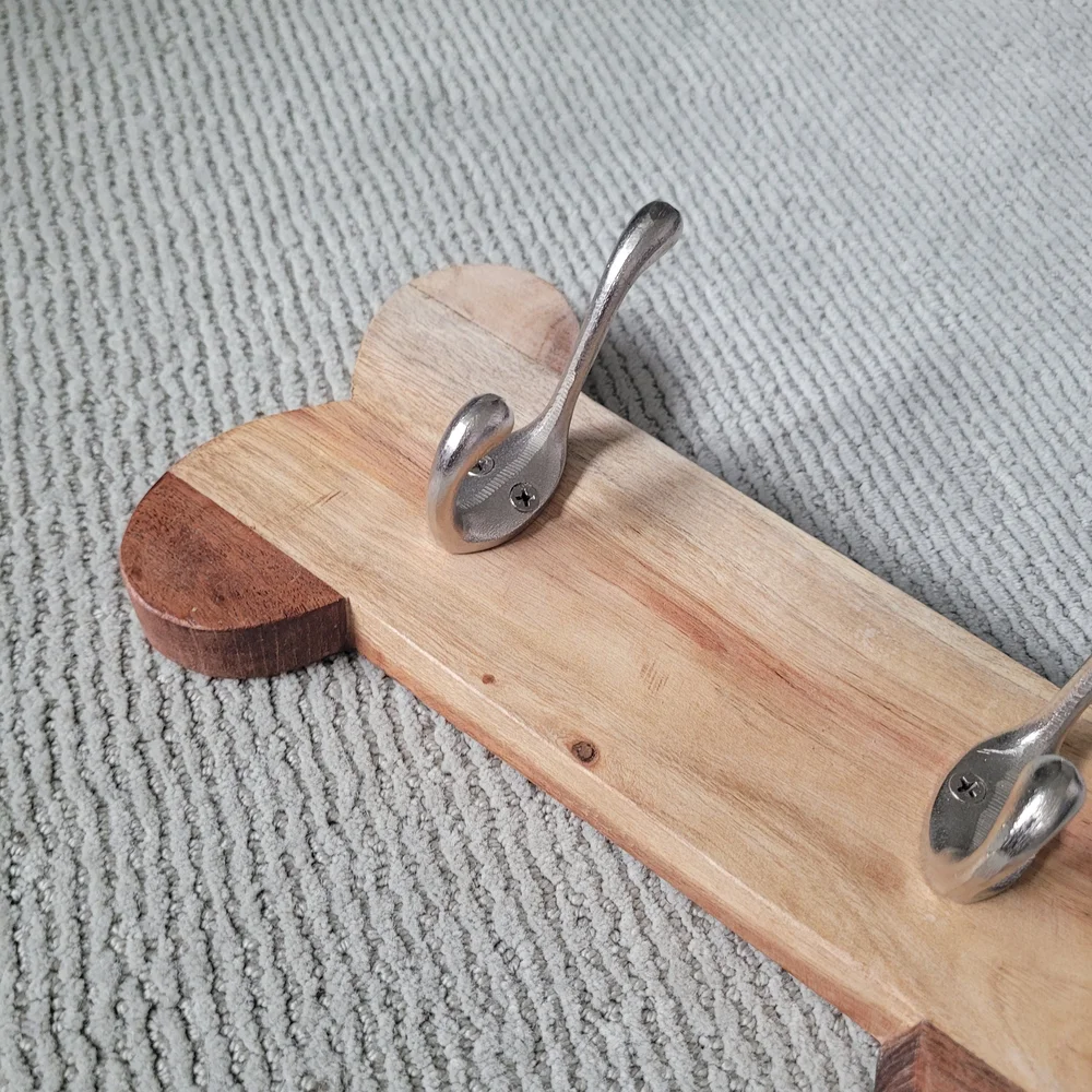 Wooden Bone-Shaped Wall Hook